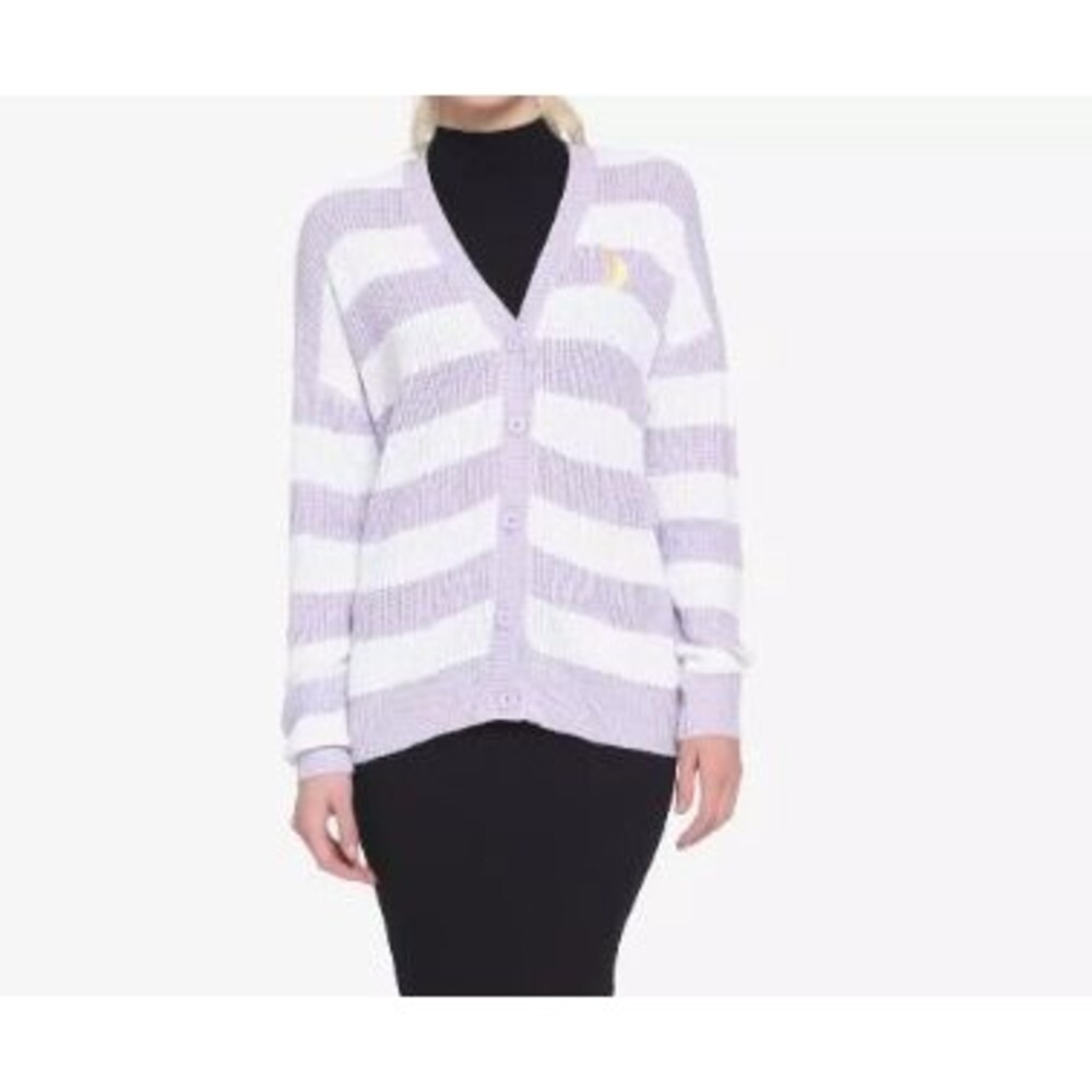 Hot Topic Lilac Moon Stripe Boyfriend Fit XS
